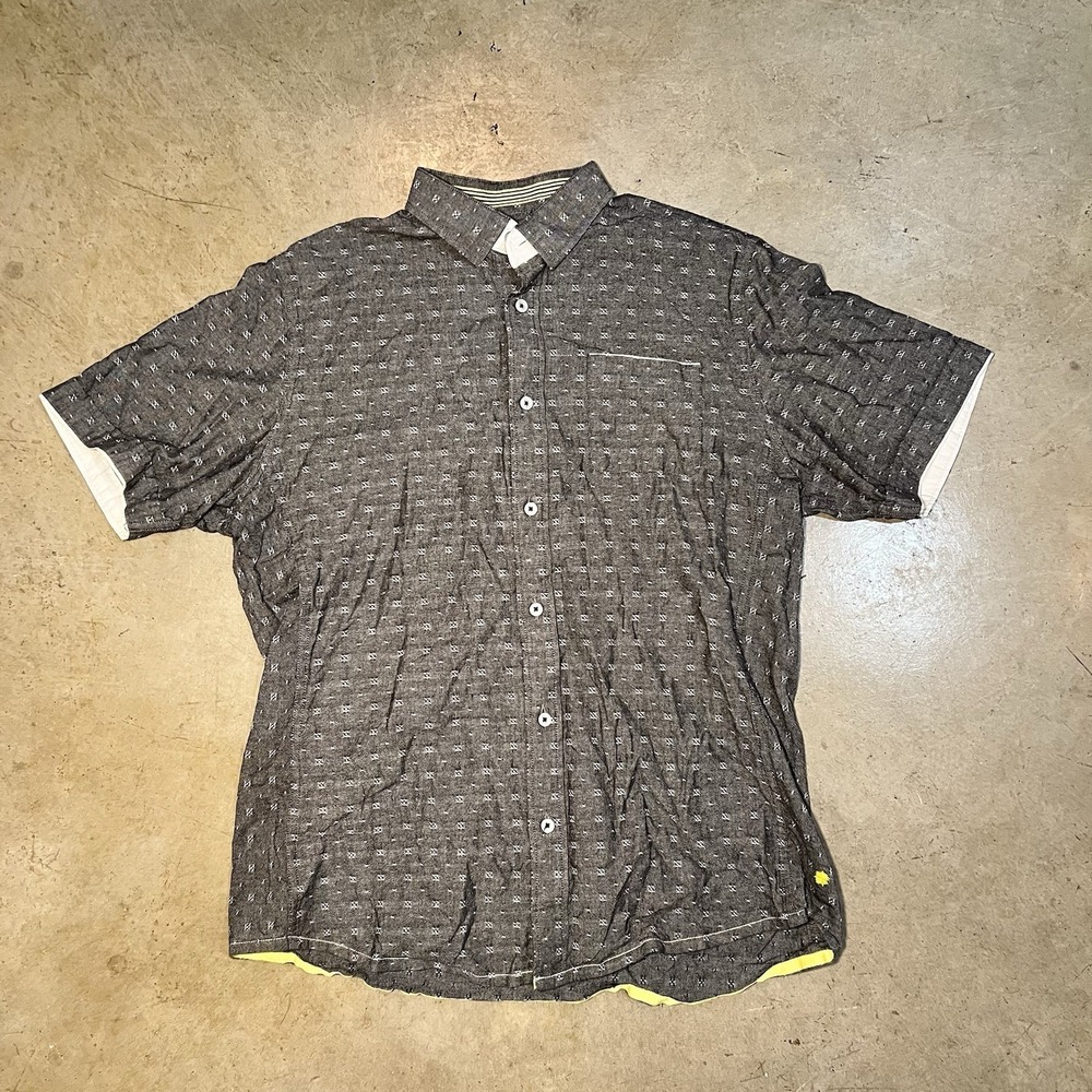 Descendant of Thieves Dres Ladro Ltd Ed Button Up Shirt Gray Mens Large